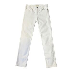 Levis 712 Slim Jeans Womens 6 28 White Mid Rise Straight Leg Stretch